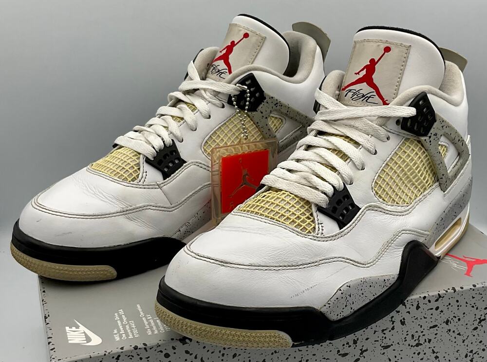 Nike Air Jordan 4 Retro White Cement Size 12 840606 192 #259